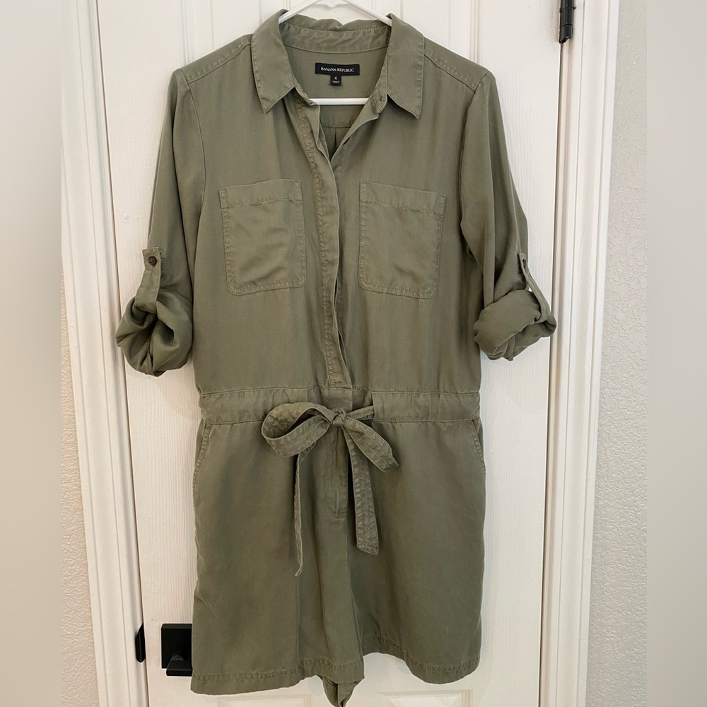 Banana Republic Jumpsuit Romper in Army Green